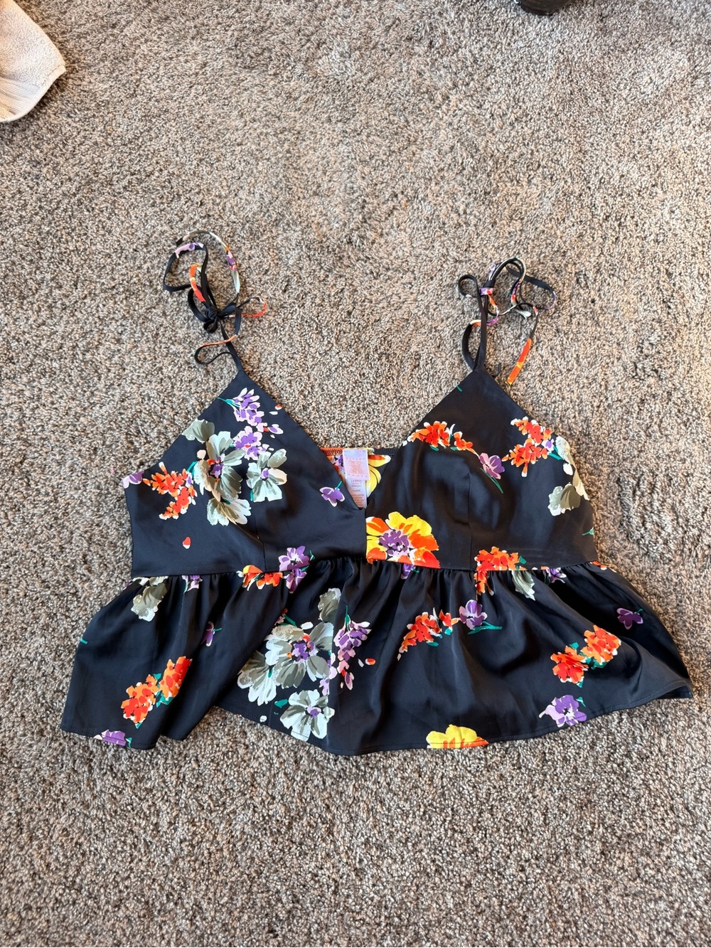 Savage X Fenty Peplum Cami Top - Black